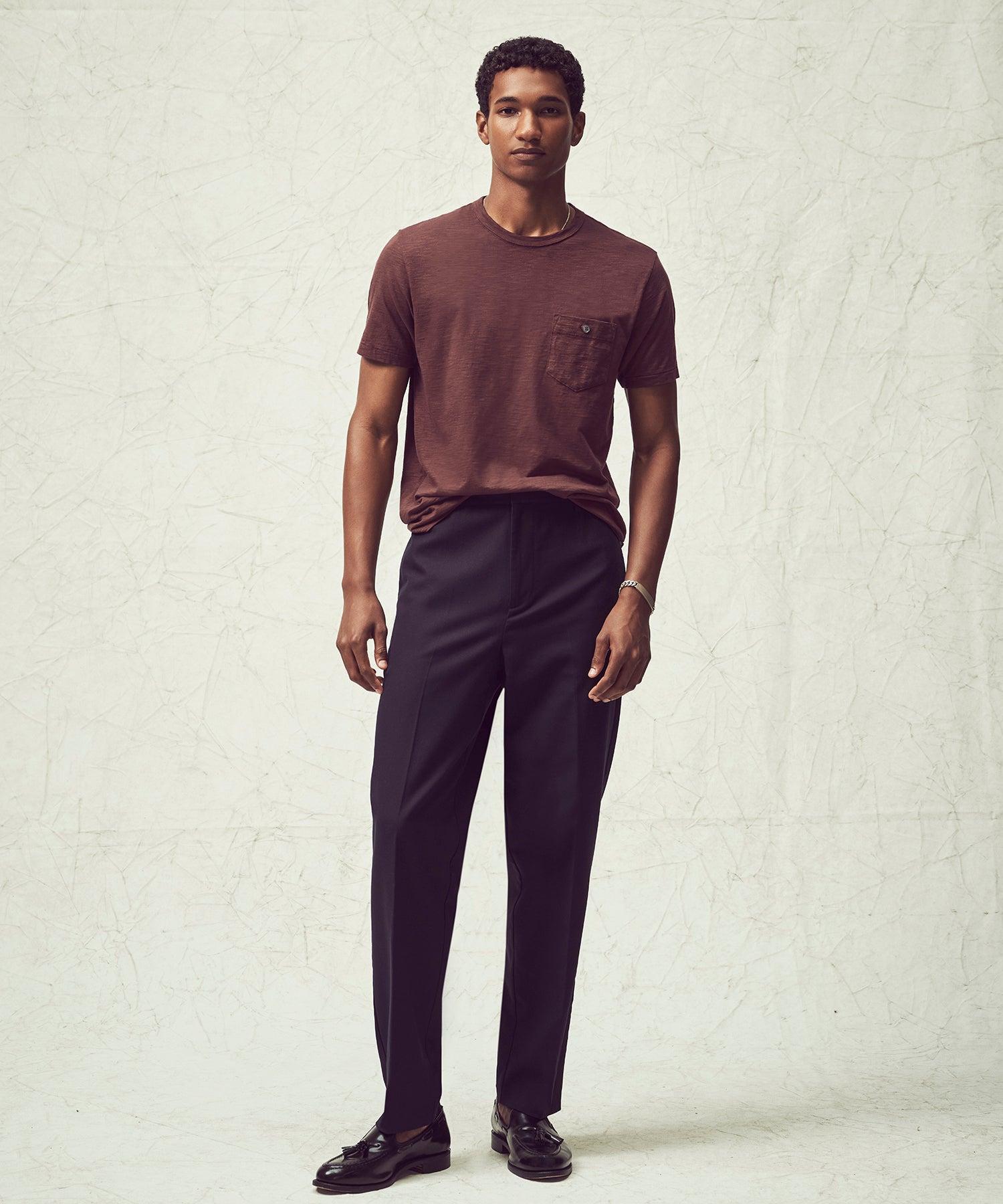 Made in L.A. Homespun Slub Pocket T-Shirt in Cordovan Product Image