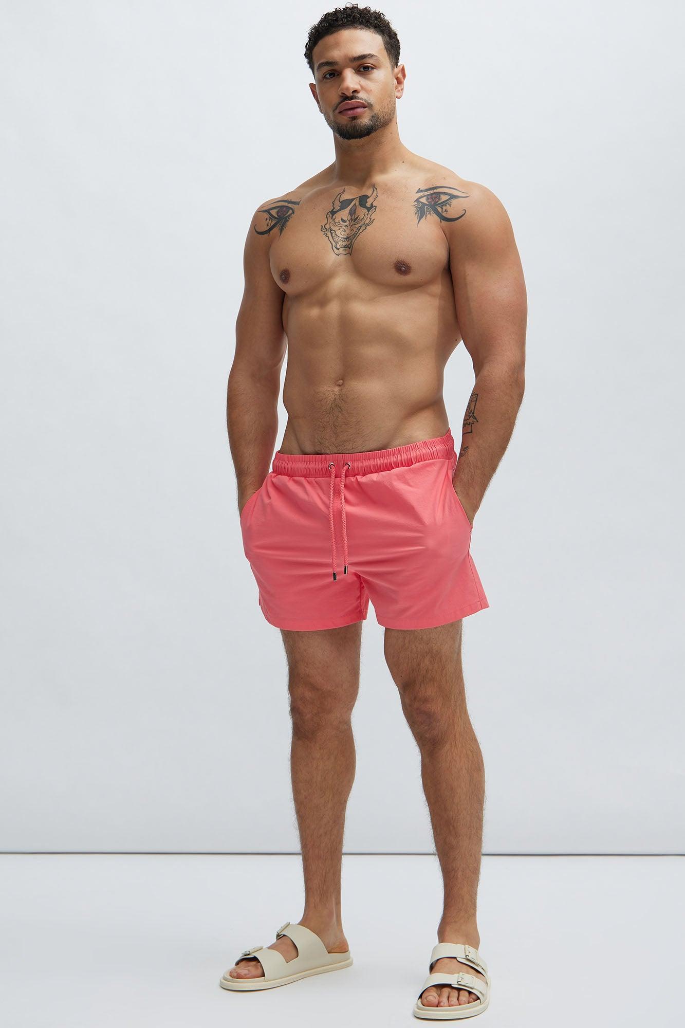 Montez Stretch Swim Trunk Short - Coral Product Image