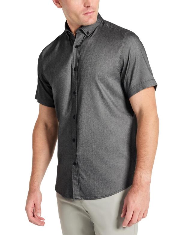 Kenneth Cole Mens Slim Fit Short Sleeve Button-Down Sport Shirt Product Image