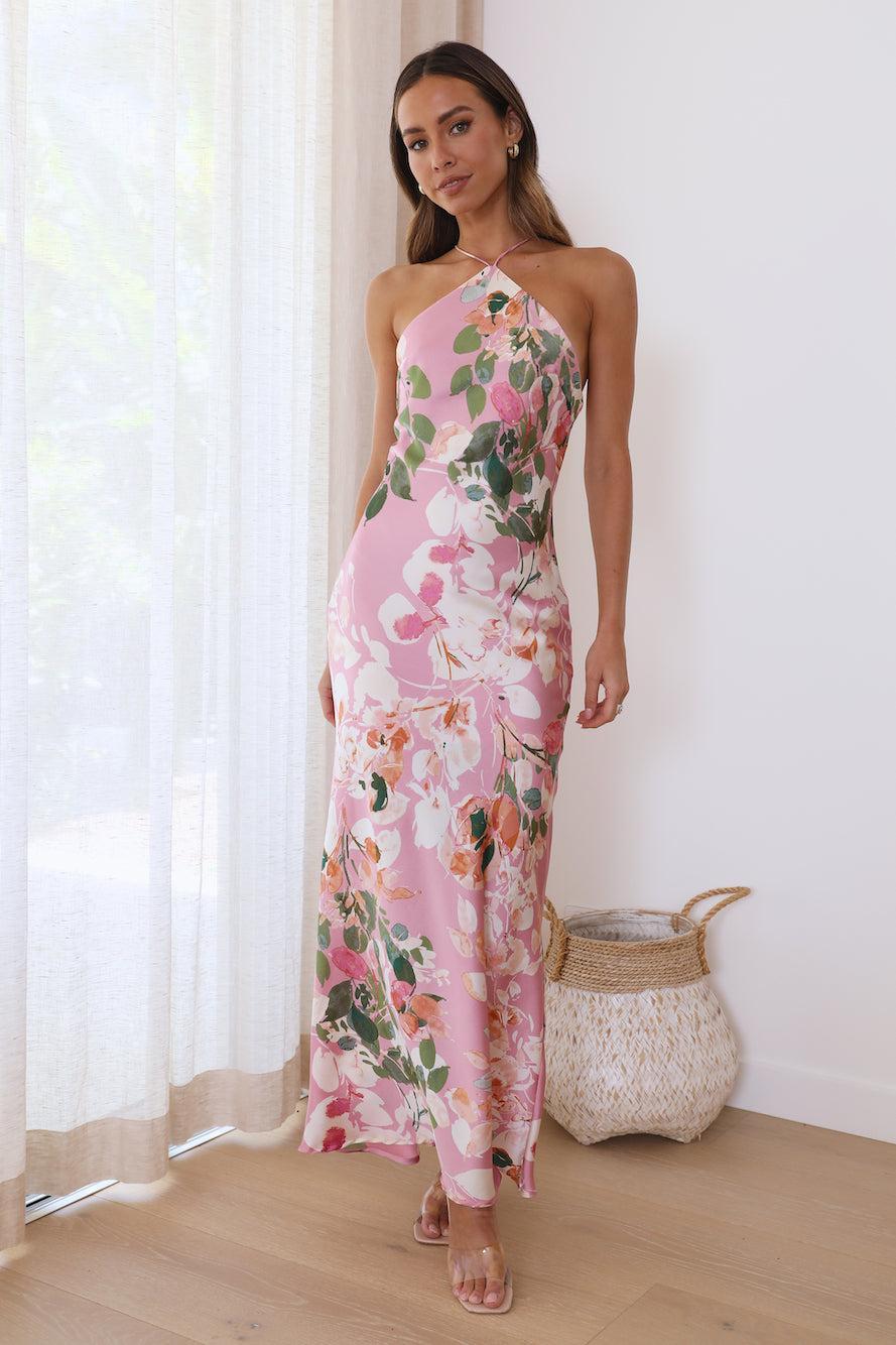 Feeling Moody Maxi Dress Pink Product Image