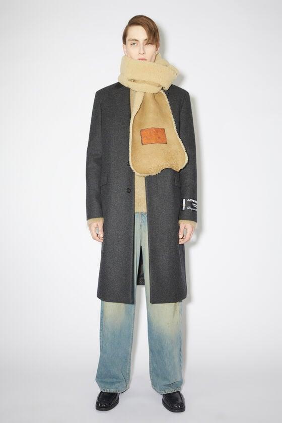 Single-breasted wool blend coat Product Image