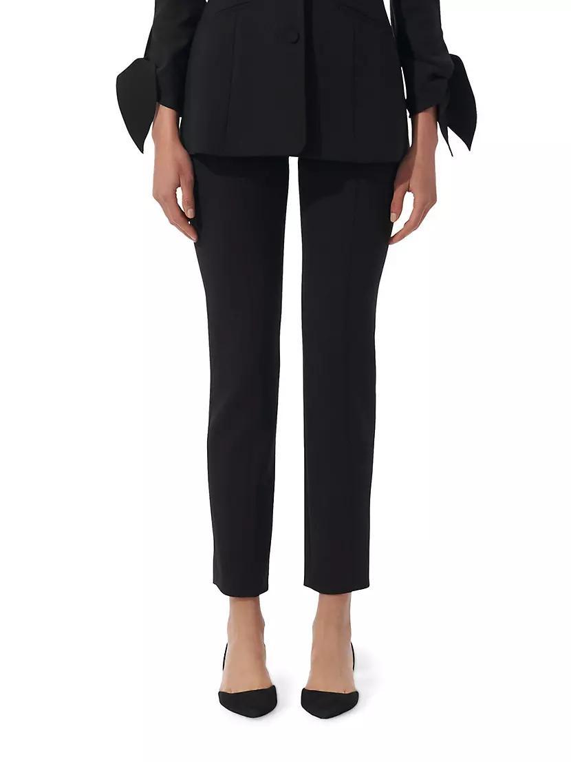 Slim Pull-On Stretch Wool Pants Product Image