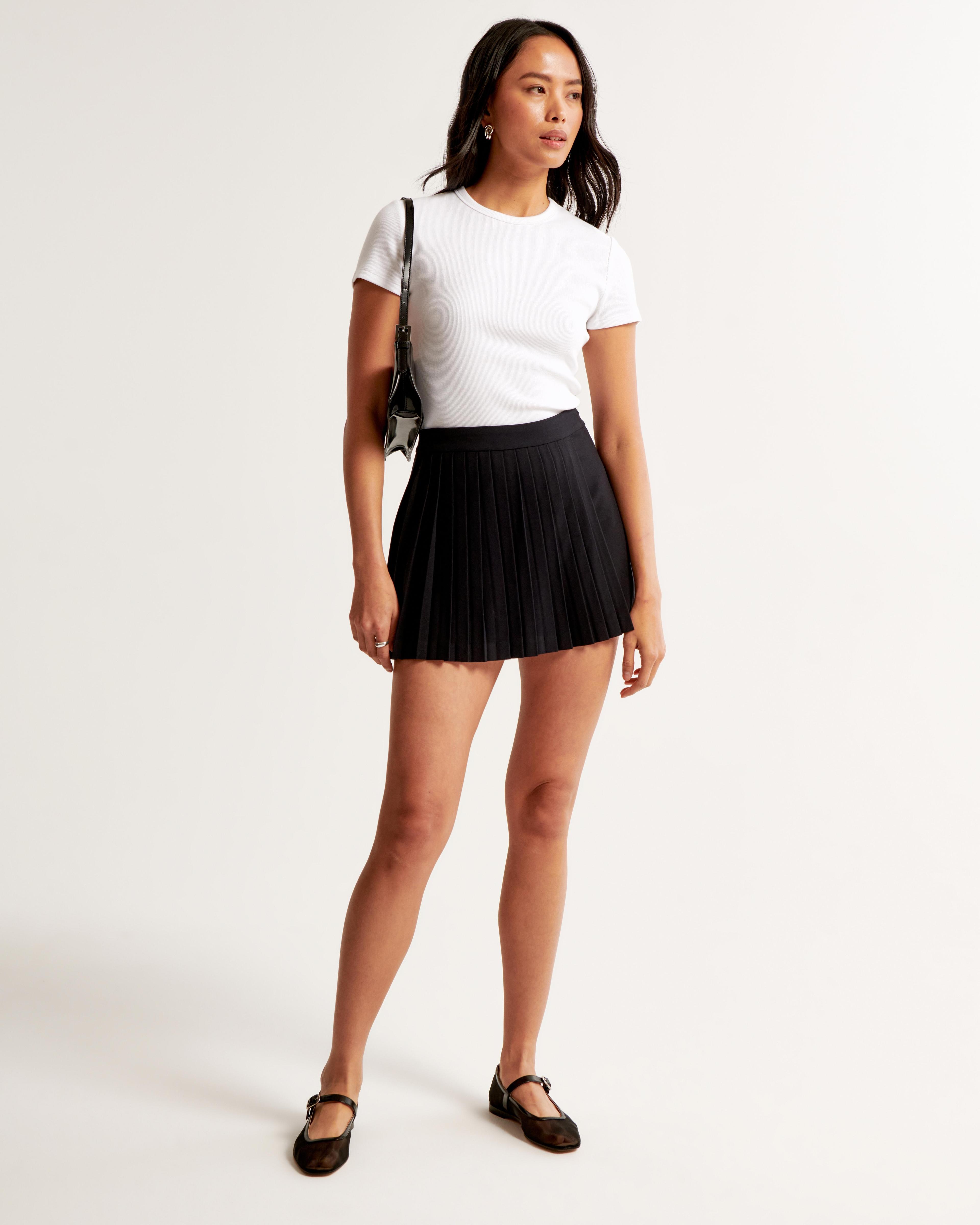 Pleated Wrap Mini Skort Product Image