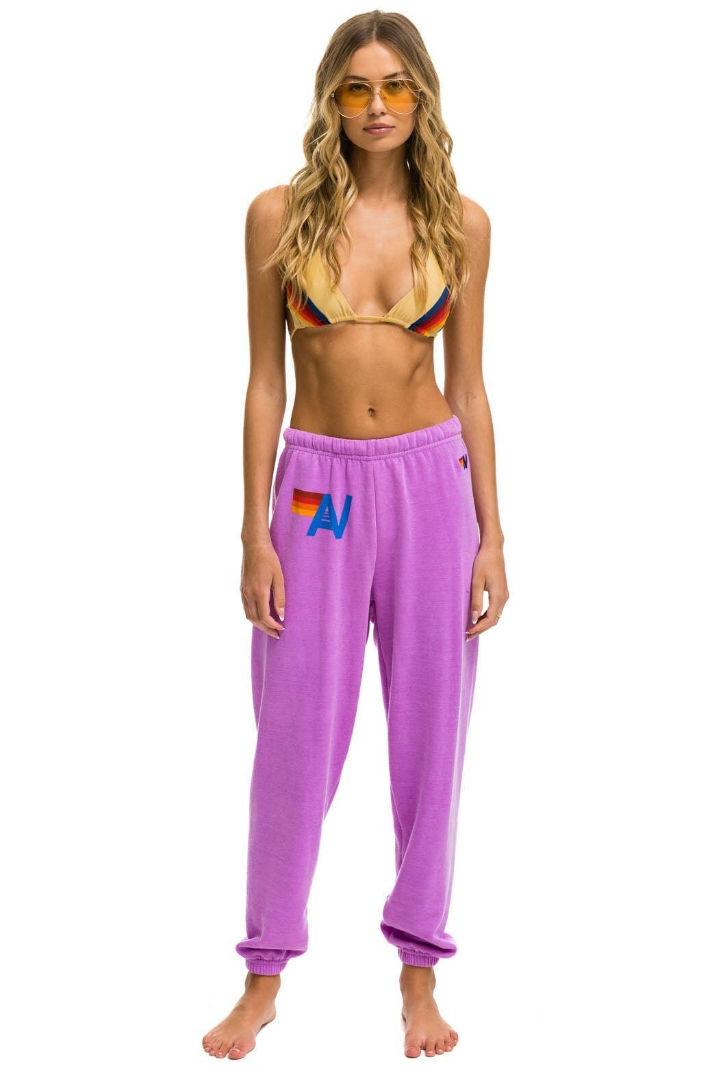 LOGO SWEATPANTS - NEON PURPLE Female Product Image