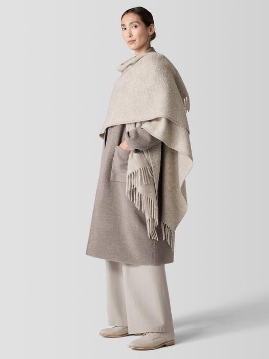 EILEEN FISHER Alpaca Silk Boucle Ponchofemale Product Image