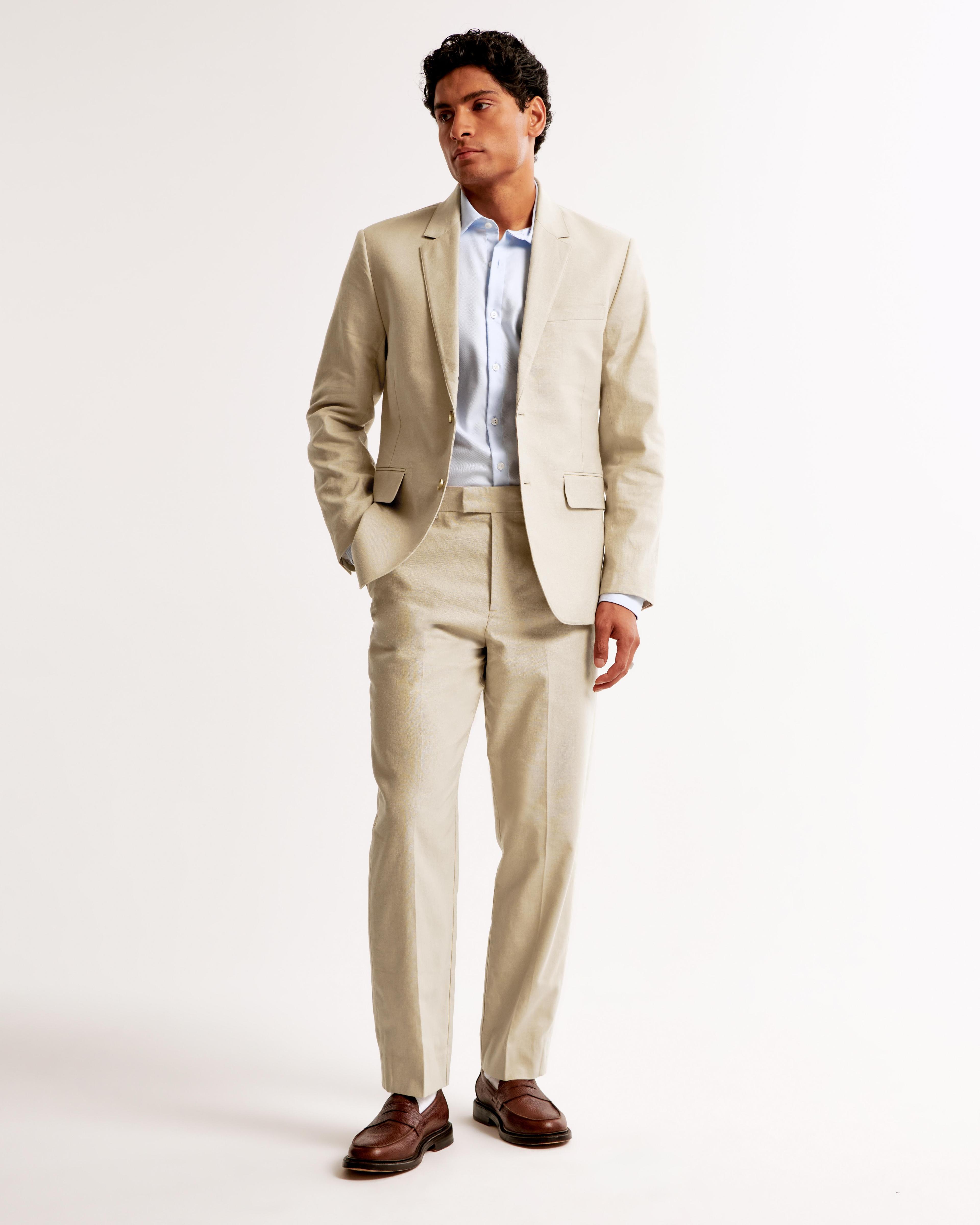 The A&F Collins Tailored Linen-Blend Suit Pant Product Image