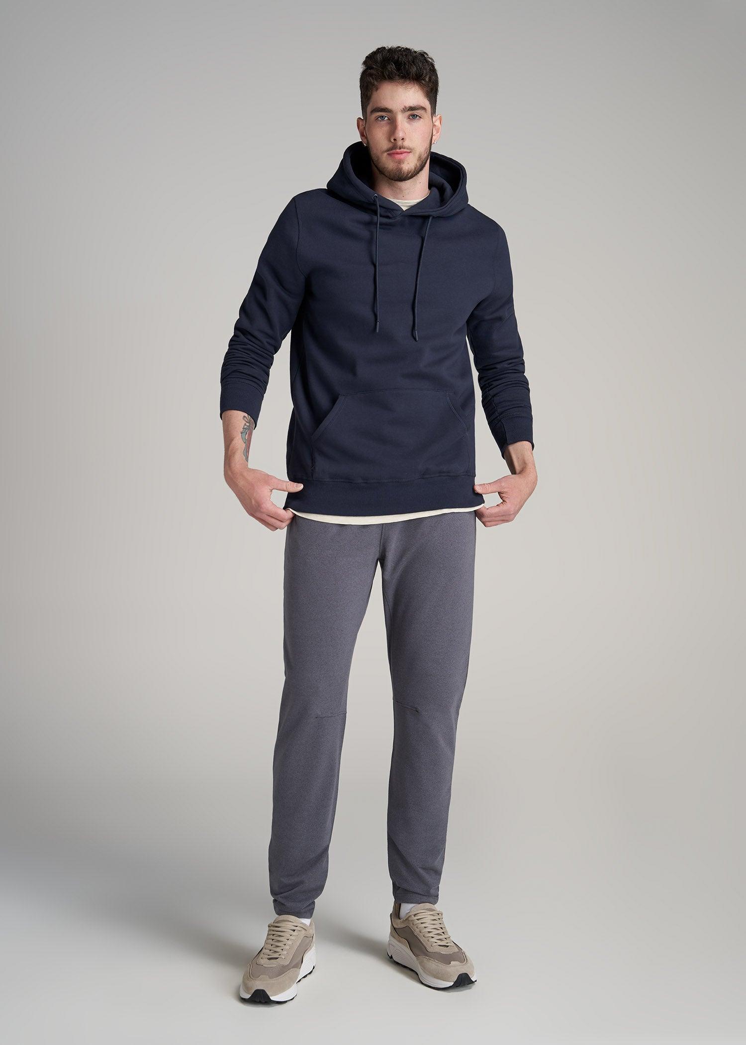 A.T. Performance French Terry Sweatpants for Tall Men in Tech Charcoal Mix Product Image