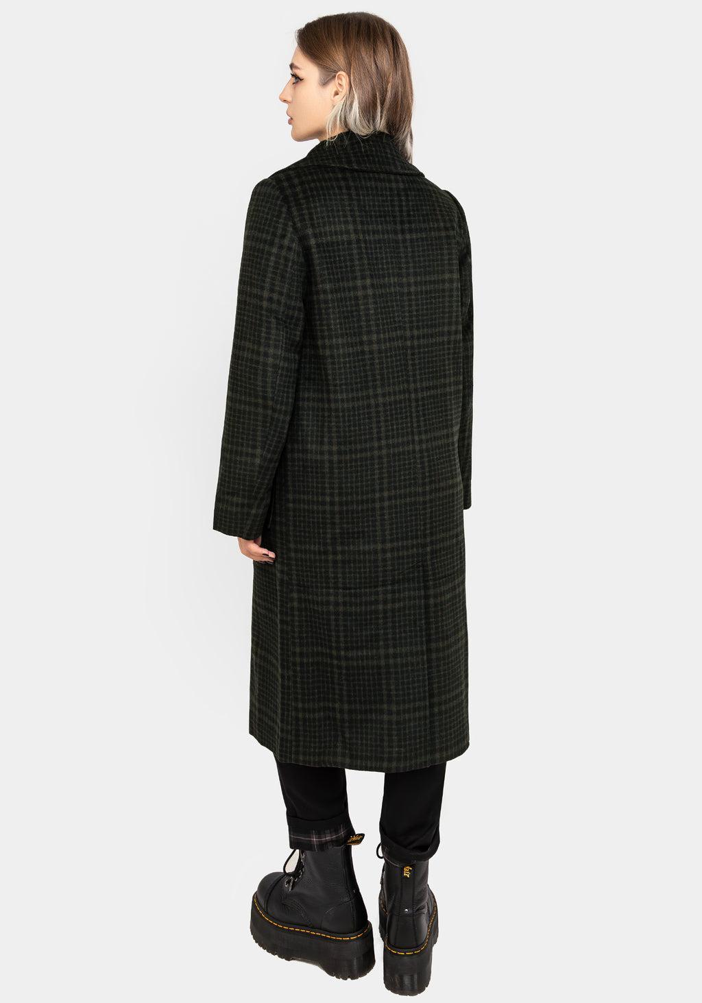 Jackdaw Check Wool Blend Duster Coat Product Image