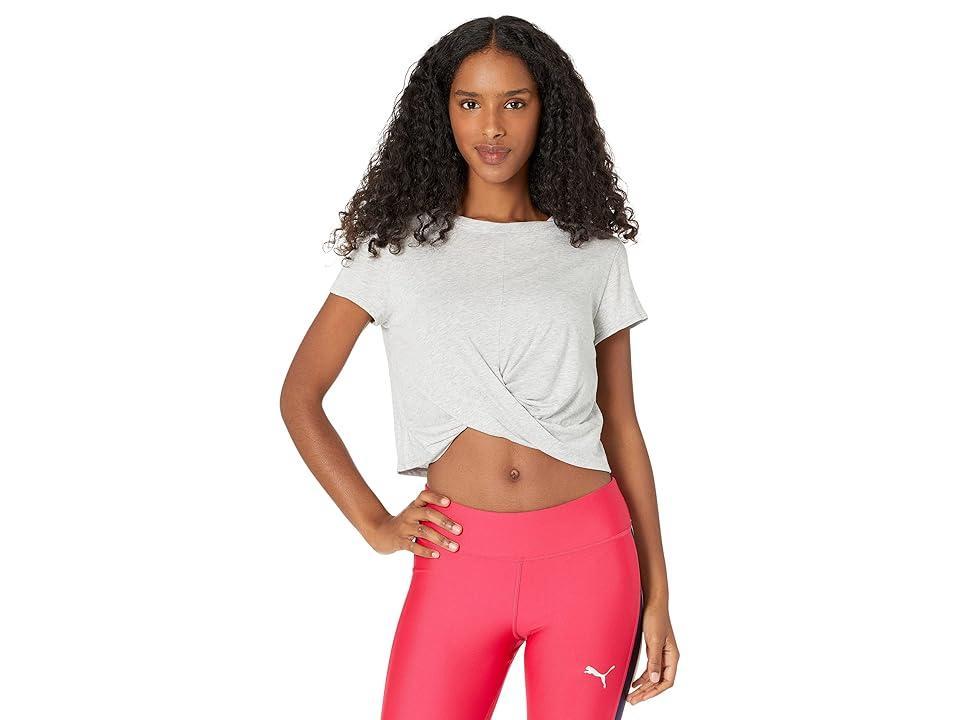 PUMA Live It Up Tee (Light Gray Heather/Puma ) Women's Clothing product image