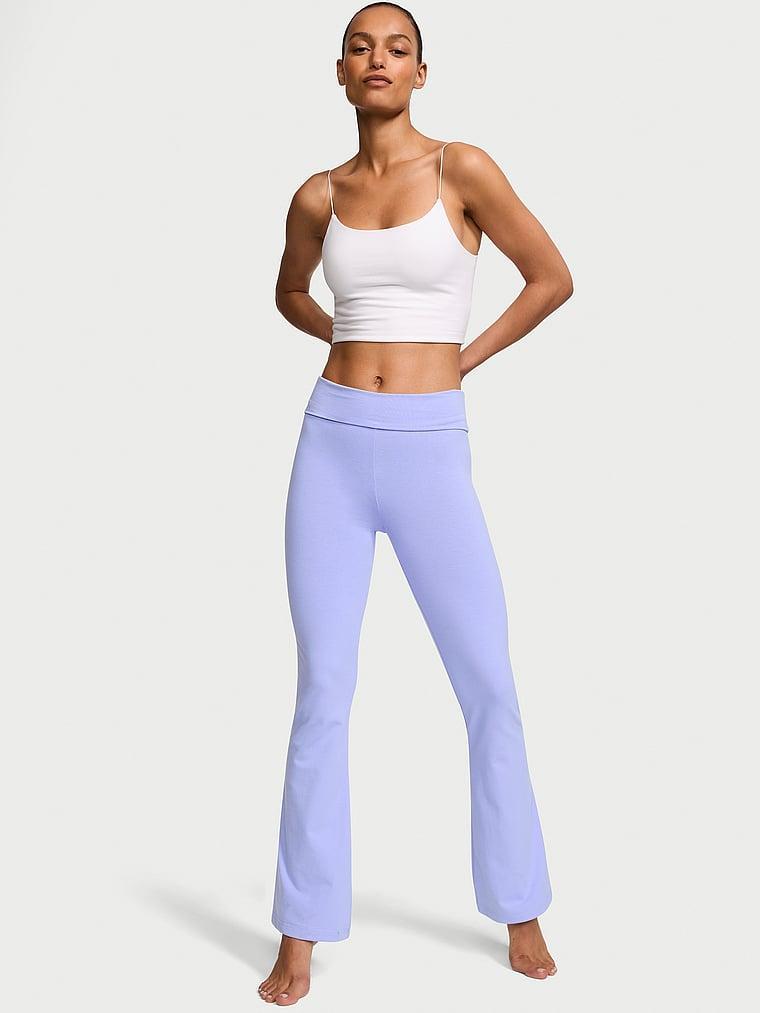 VS Cotton Yoga Foldover Flare Leggings Product Image