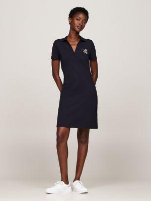 Slim Fit Open Placket Polo Dress Product Image