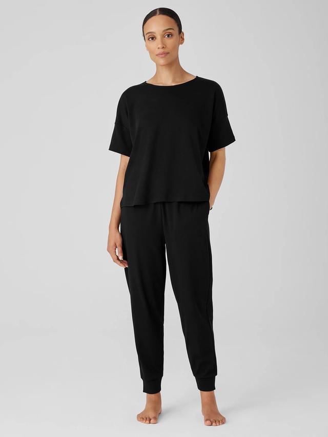 EILEEN FISHER Organic Cotton Interlock Jogger Sleep Pantfemale Product Image