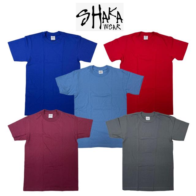 Shaka Wear 6.0 oz Active Short Sleeve T-Shirt (Burgundy/Dark Grey/Red/Royal/Sky Blue) Male Product Image