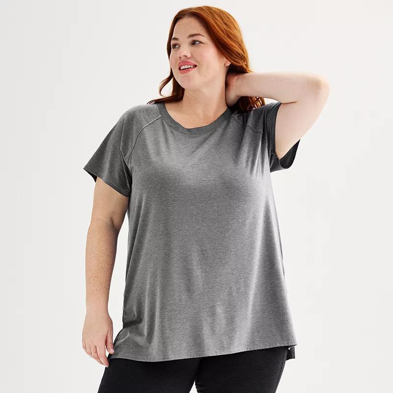 Plus Size Tek Gear Short Sleeve Tunic Tee, Womens Product Image