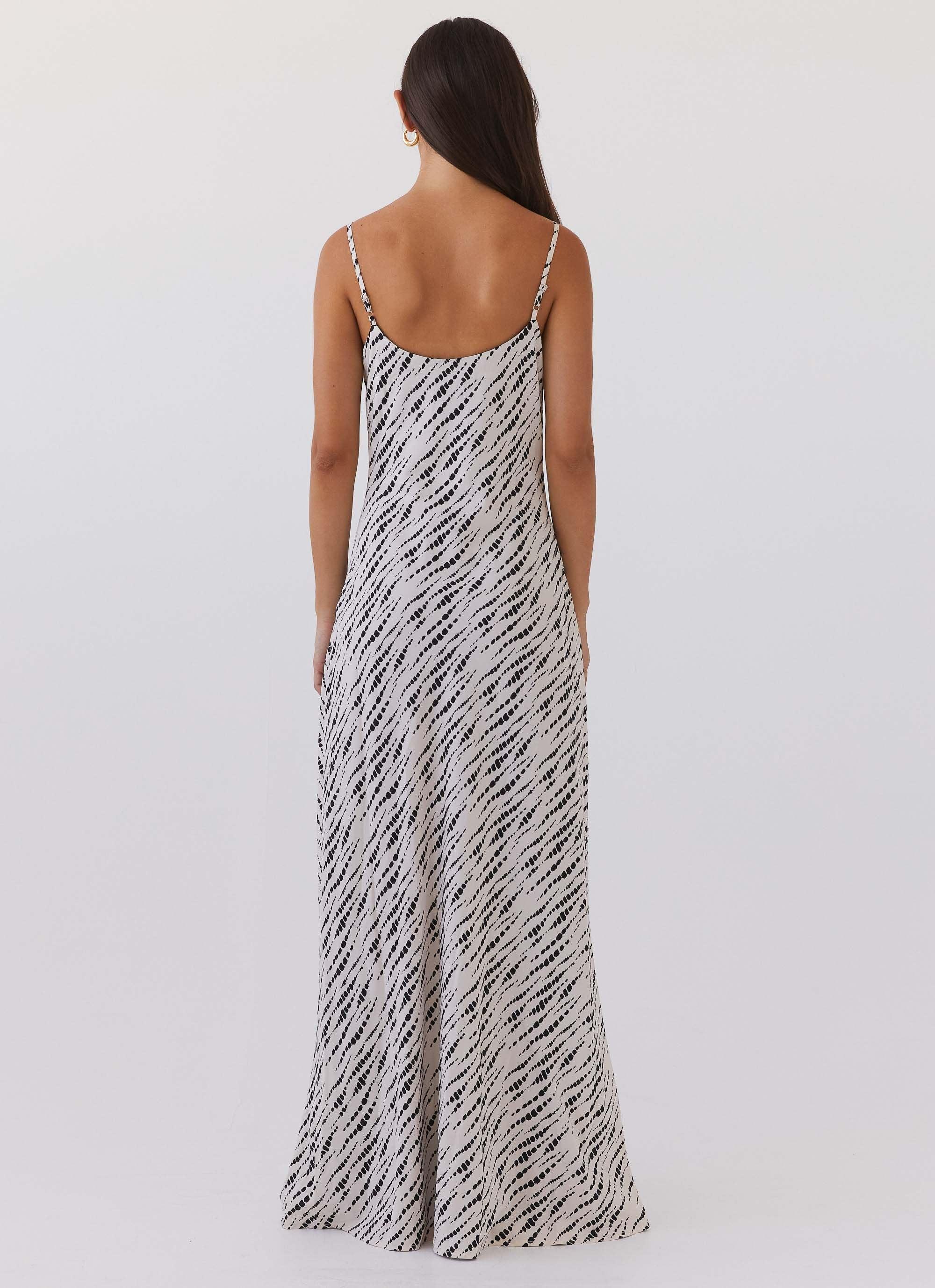 Carol Maxi Slip Dress - Pebble Product Image