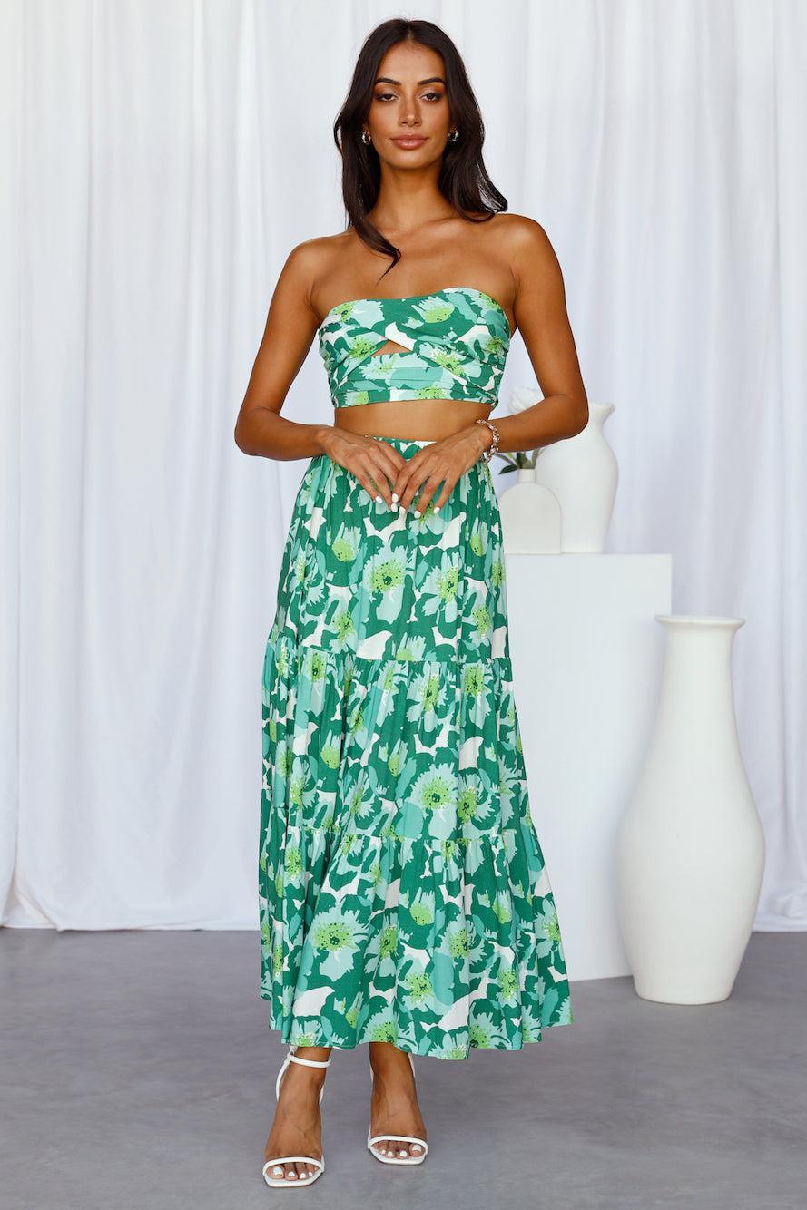 Vivian Maxi Skirt Green Product Image