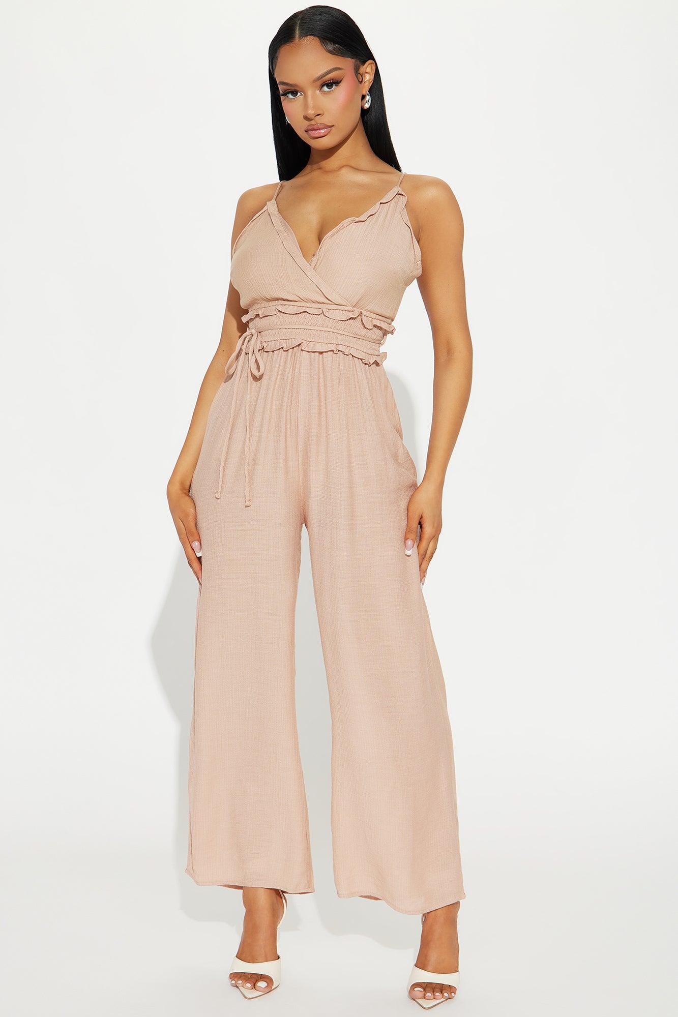 How I Like It Jumpsuit - Taupe Product Image