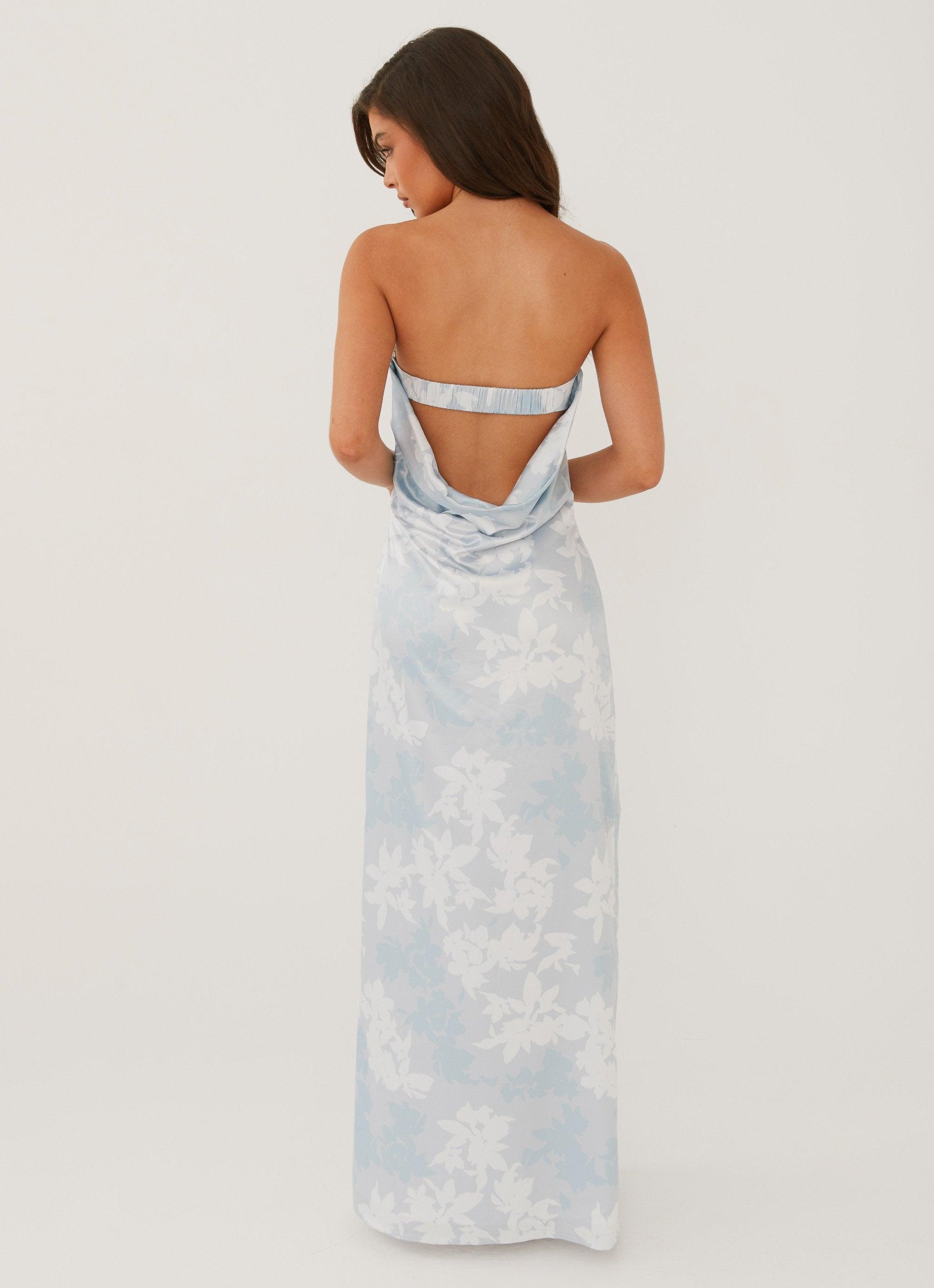 Love Me More Maxi Dress - Blue Blossom Product Image