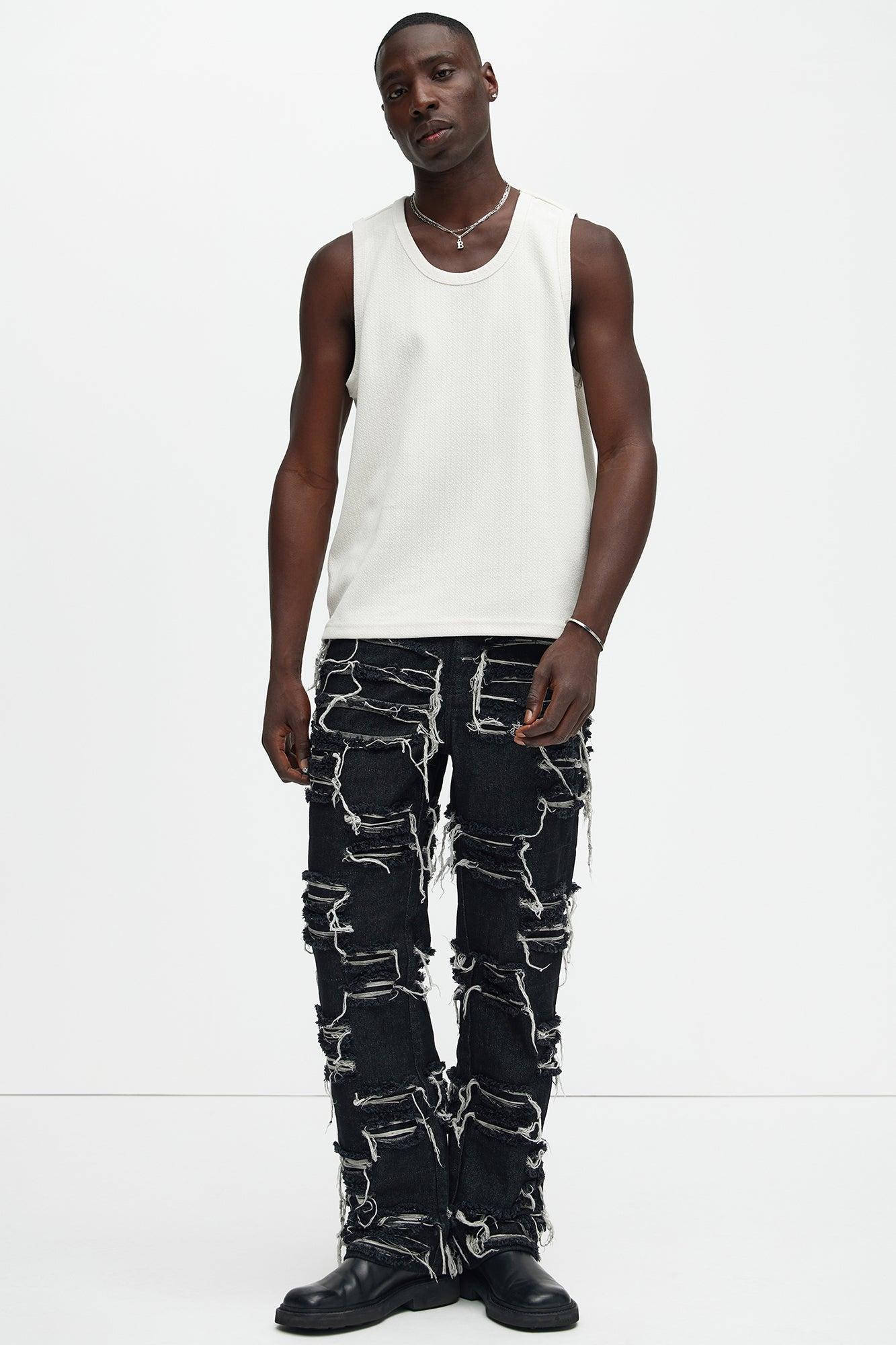 Dudley Textured Relaxed Tank - Off White Product Image