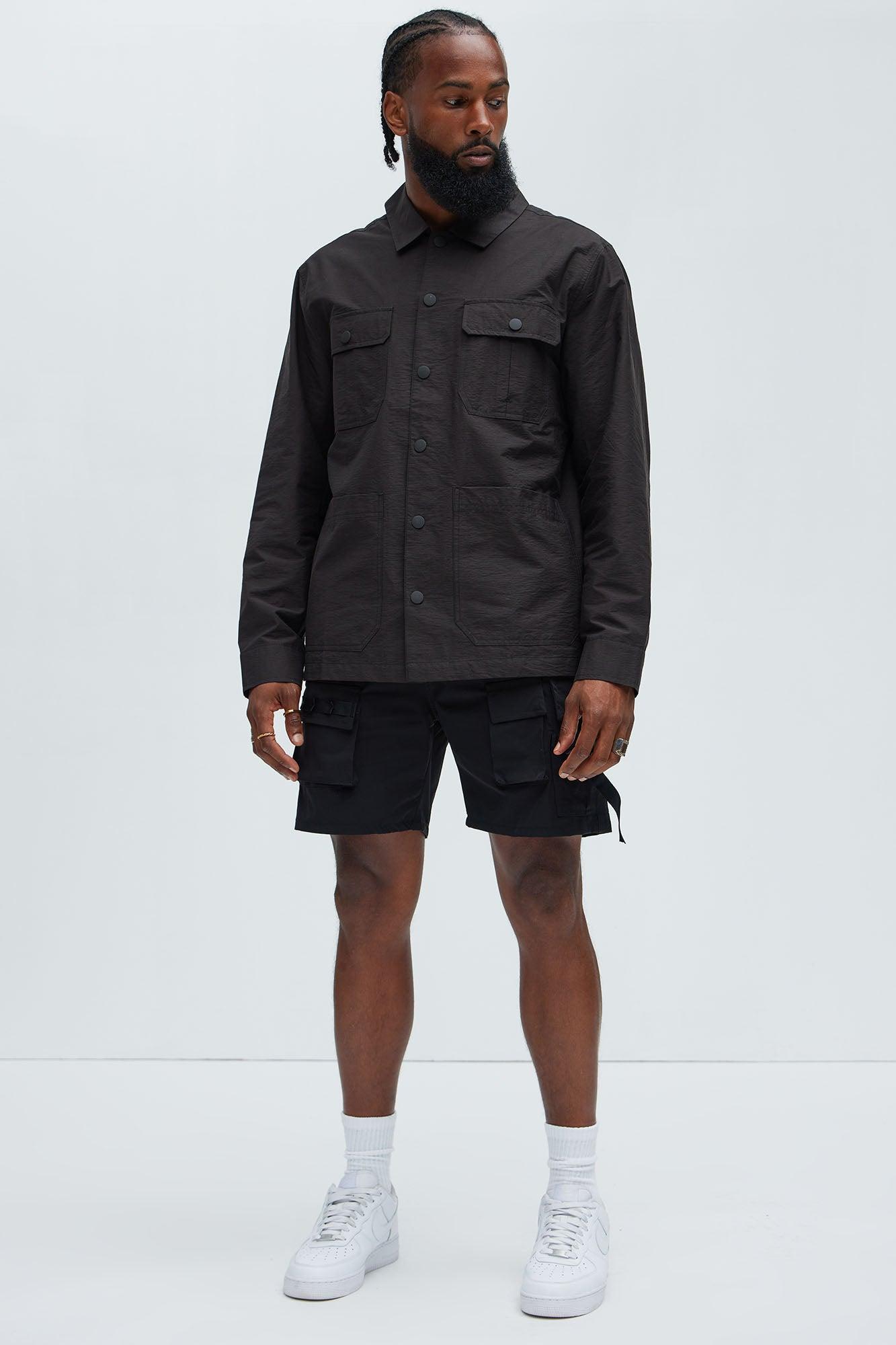 Get Through It Nylon Cargo Shorts - Black Product Image