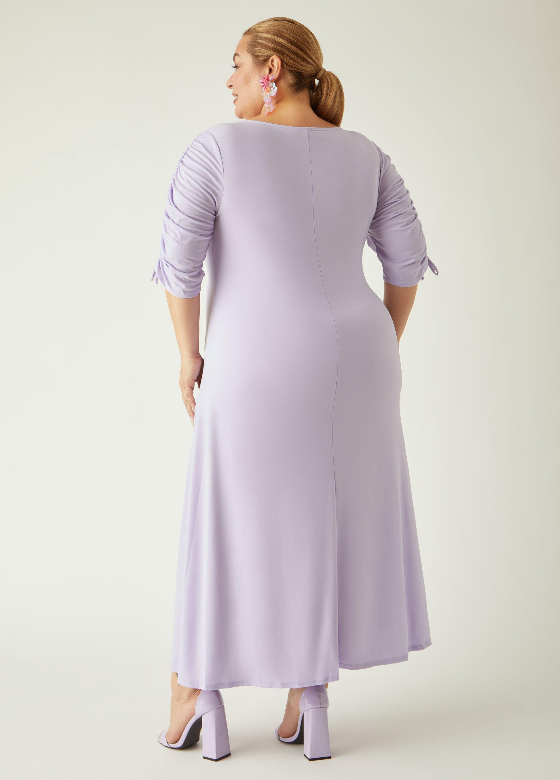 Ruched Maxi A Line Dress Product Image