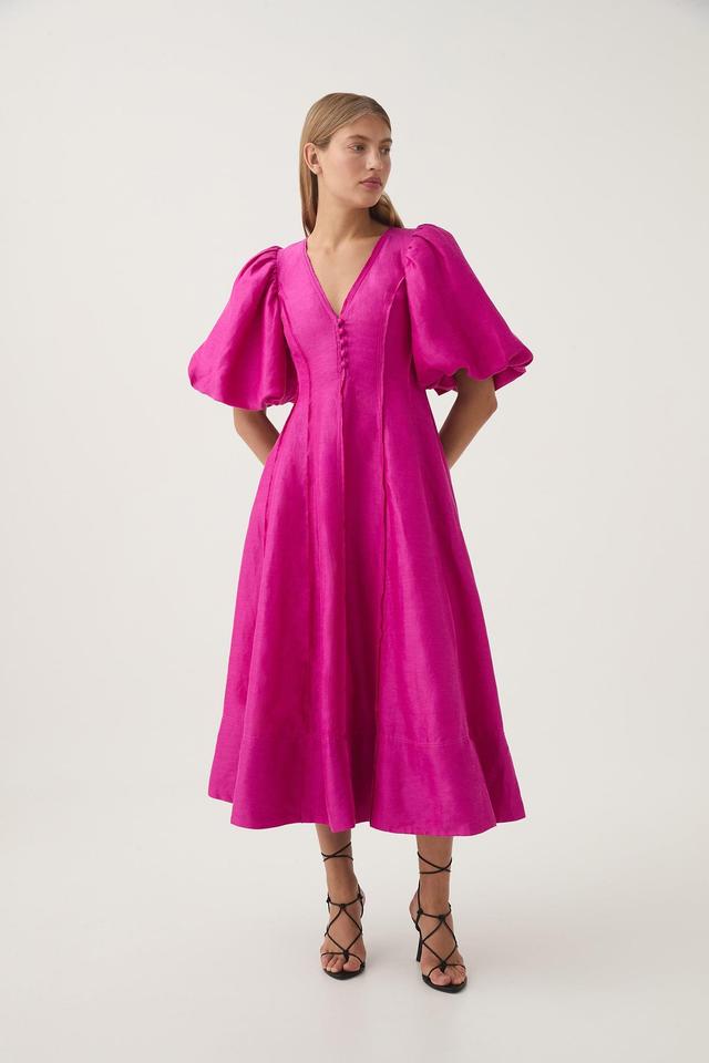 Dusk Puff Sleeve Midi Dress Female Product Image