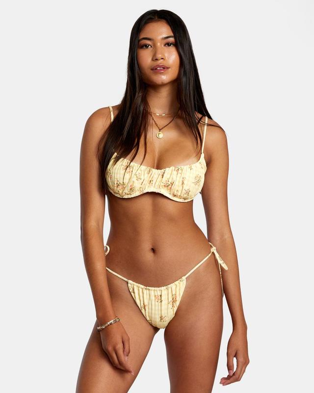 Cottage Wide Rib Bralette Bikini Top - Golden Product Image