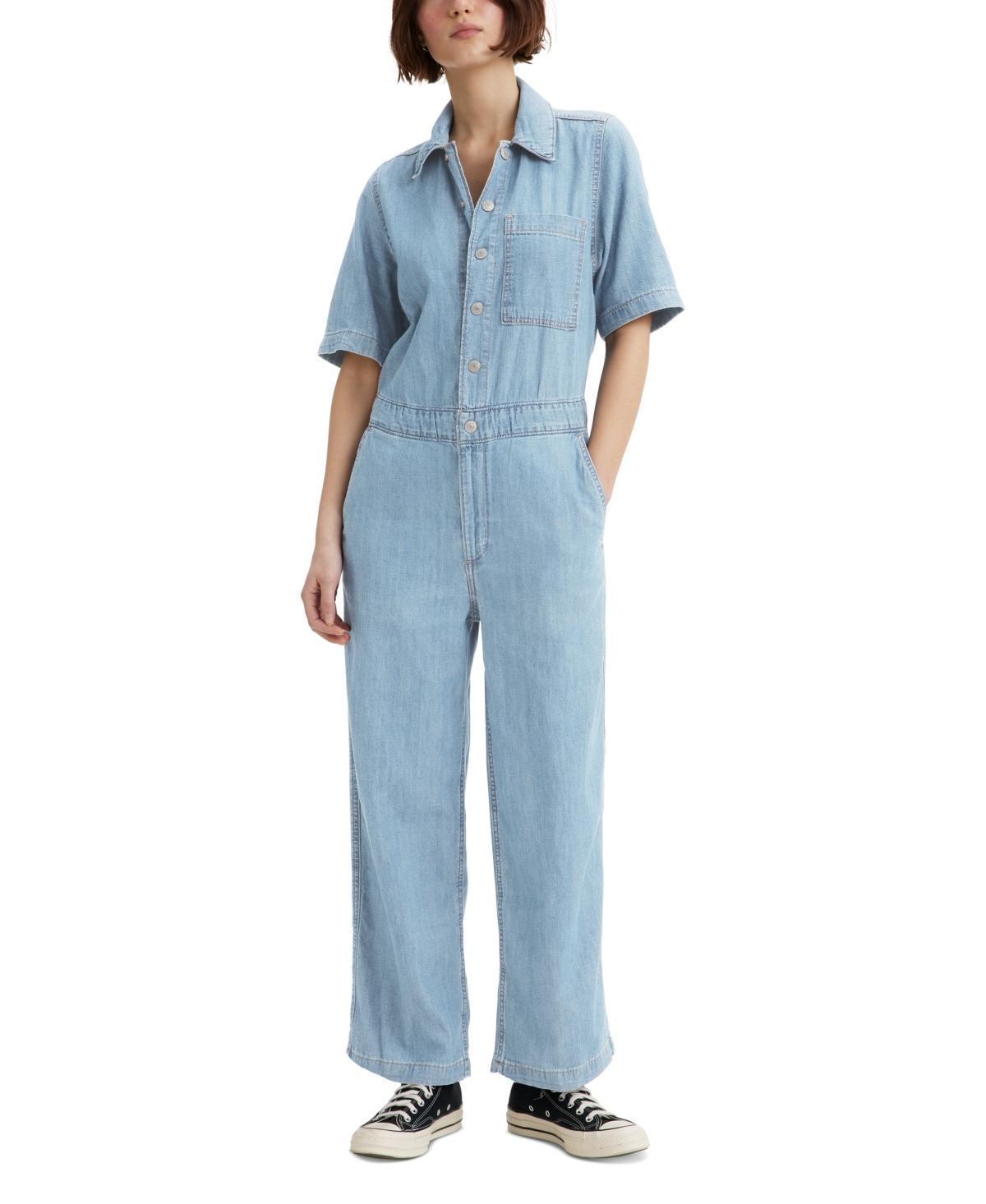 Levis Womens Cotton Short-Sleeve Heritage Jumpsuit Product Image