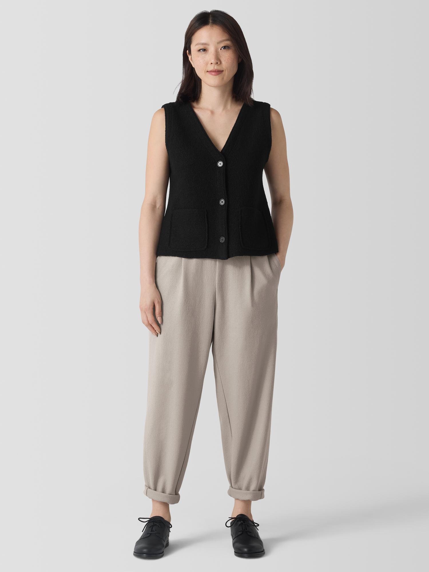 EILEEN FISHER Felted Wool Jersey Lantern Pant in Regenerative Woolfemale Product Image