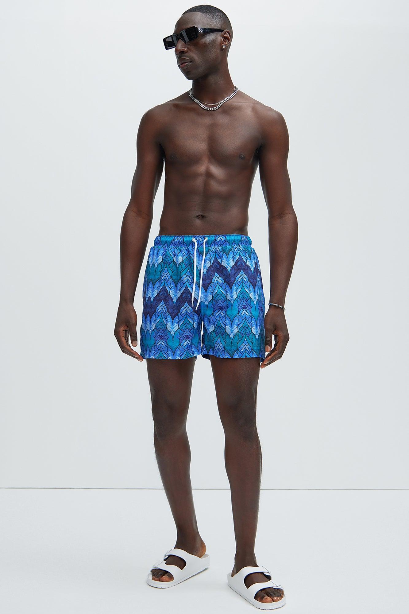 Ocean Glass Swim Trunks - Blue/combo Product Image