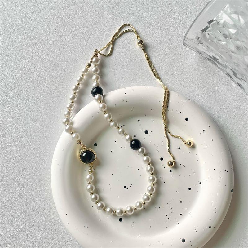 Faux Pearl Chain Necklace Product Image