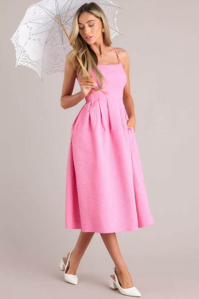 Midnight Melodies Pink Midi Dress Product Image