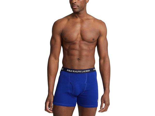 Polo Ralph Lauren 3-Pack Classic Fit Boxer Briefs (Cruise Navy/Yellowfin/Rugby Royal All Over Pony Player/Rugby Royal) Men's Underwear Product Image