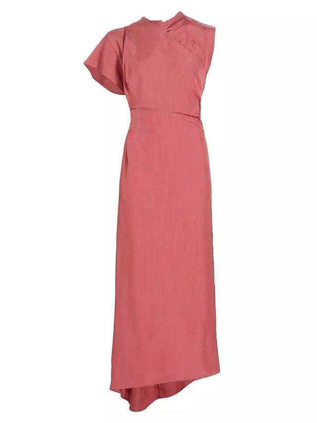 Womens Zola Asymmetric Midi-Dress Product Image