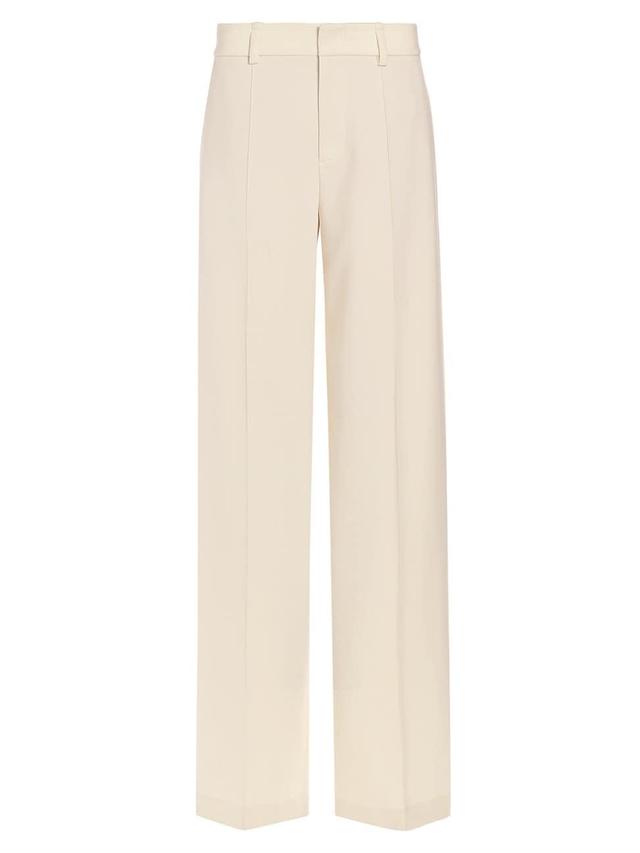 Womens Crepe Pintuck Wide-Leg Pants Product Image