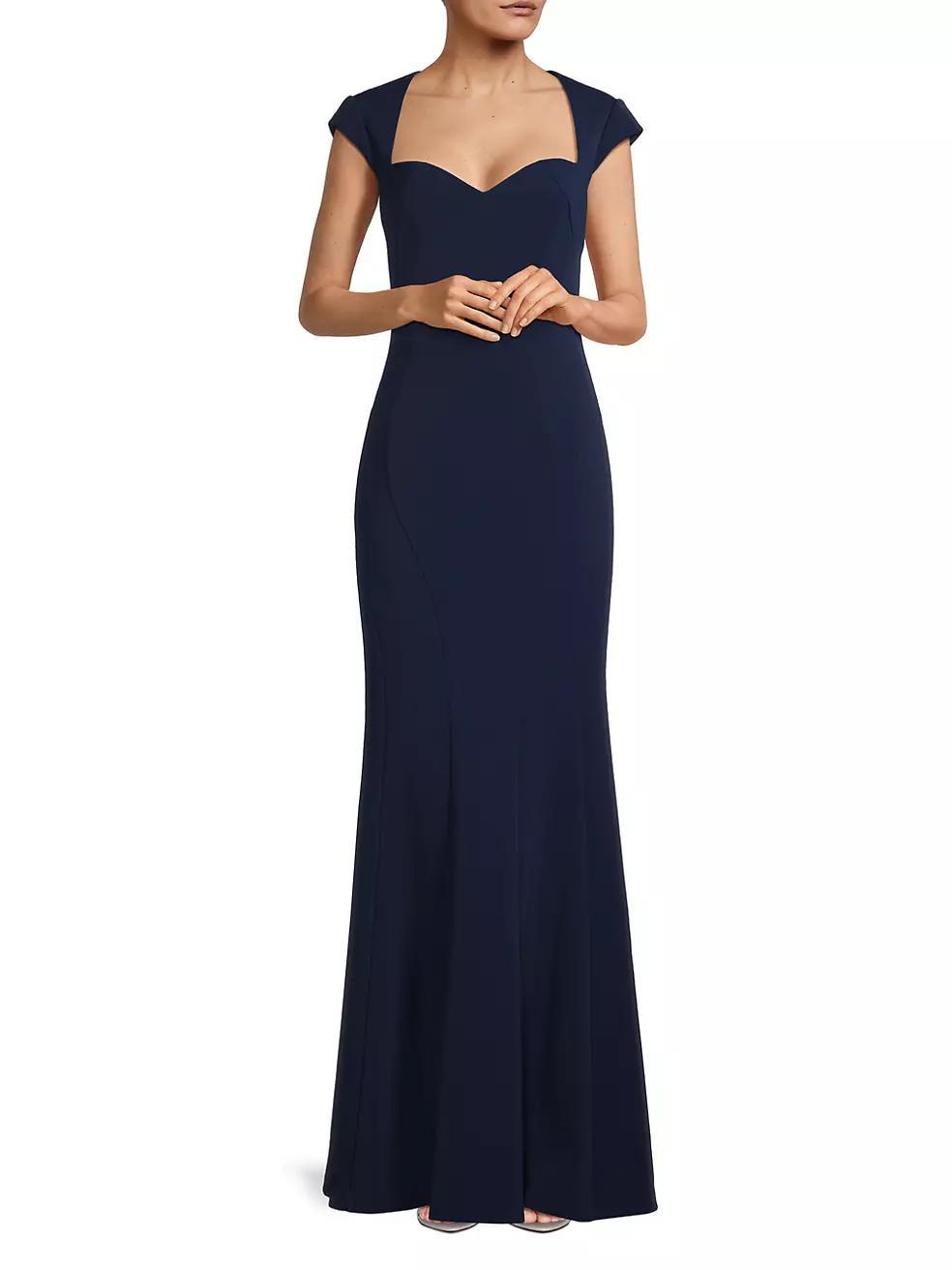 Cap-Sleeve Sweetheart Gown Product Image