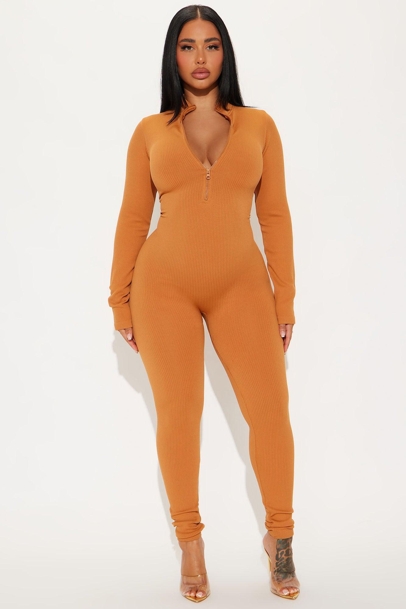 Chloe Seamless Jumpsuit - Camel Product Image