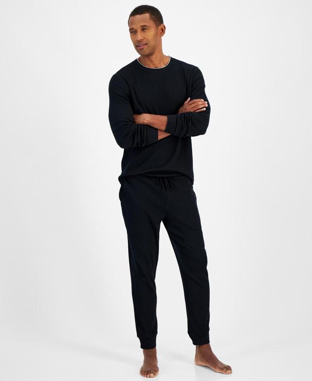 Club Room Mens Waffle Long-Sleeve T-Shirt & Pajama Pant Set, Created for Macys Product Image