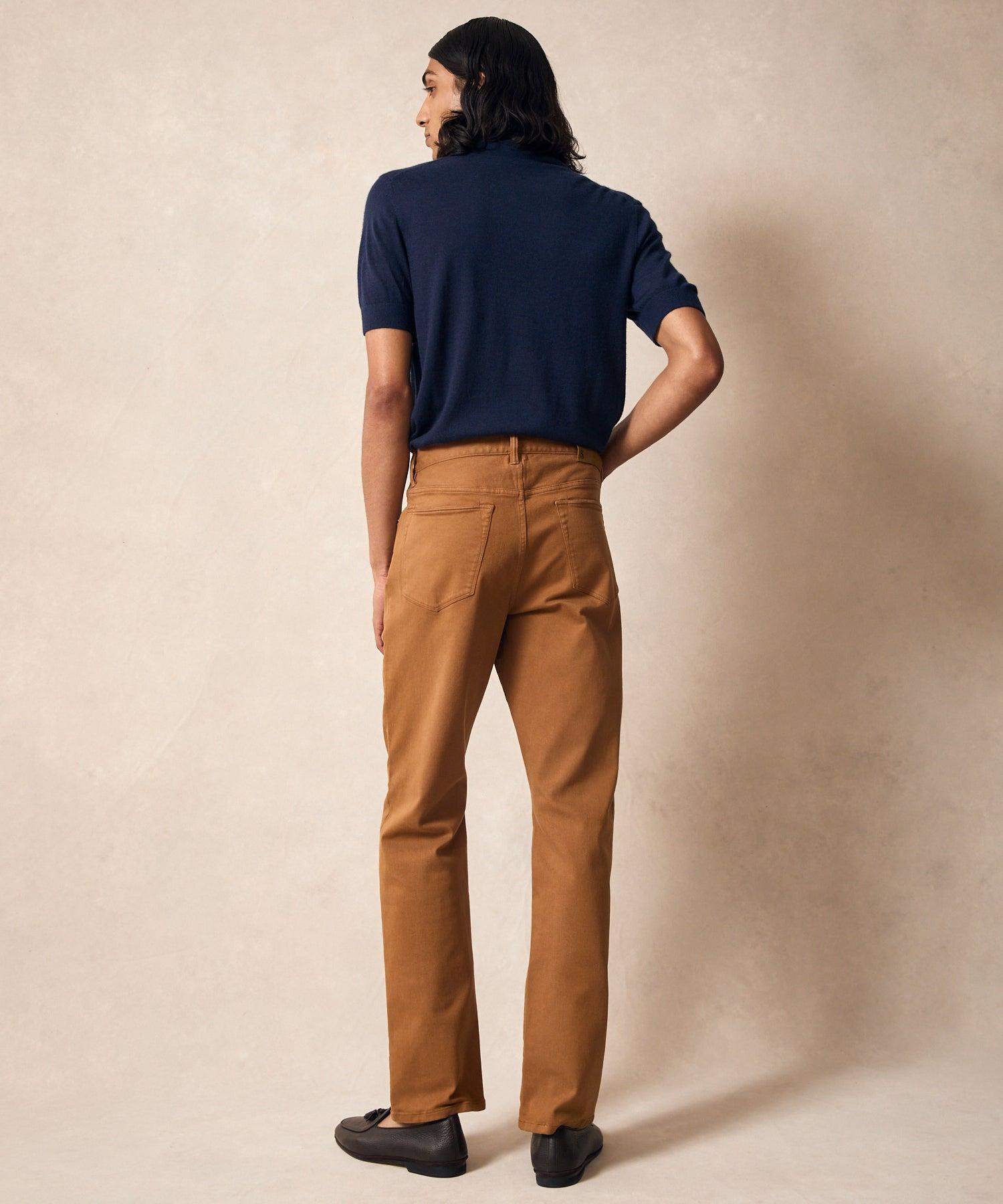 Vintage Straight Fit 5-Pocket Chino in Leather Brown Product Image