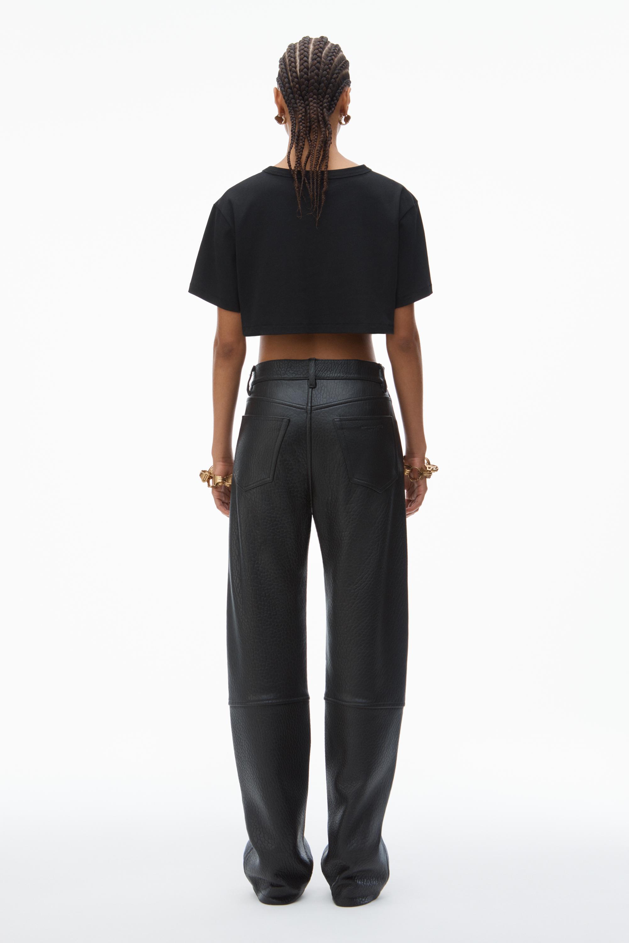 Cropped Pocket Tee In High Twist Jersey Product Image