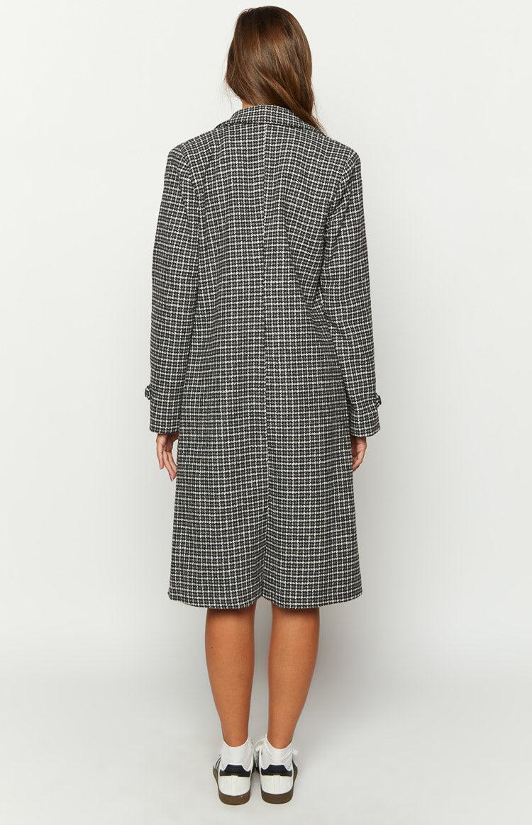 Twilight Grey Plaid Coat Product Image