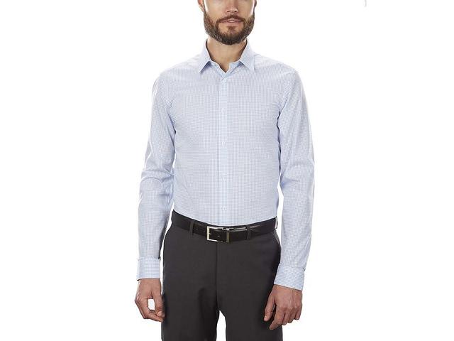 Calvin Klein Men's Dress Shirt Non Iron Stretch Slim Fit Check Bird) Men's Long Sleeve Button Up Product Image