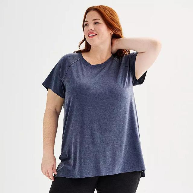 Plus Size Tek Gear Short Sleeve Tunic Tee, Womens Product Image