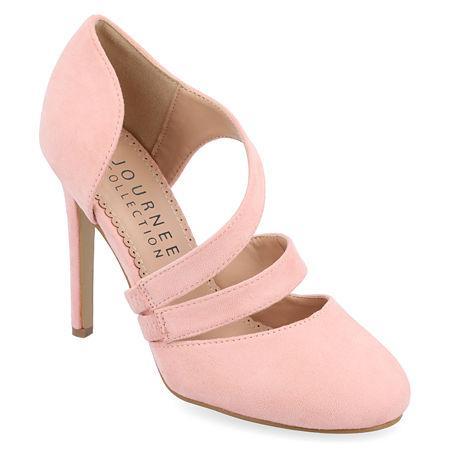 Journee Collection Zeera Womens High Heels, Girls Light Pink Product Image