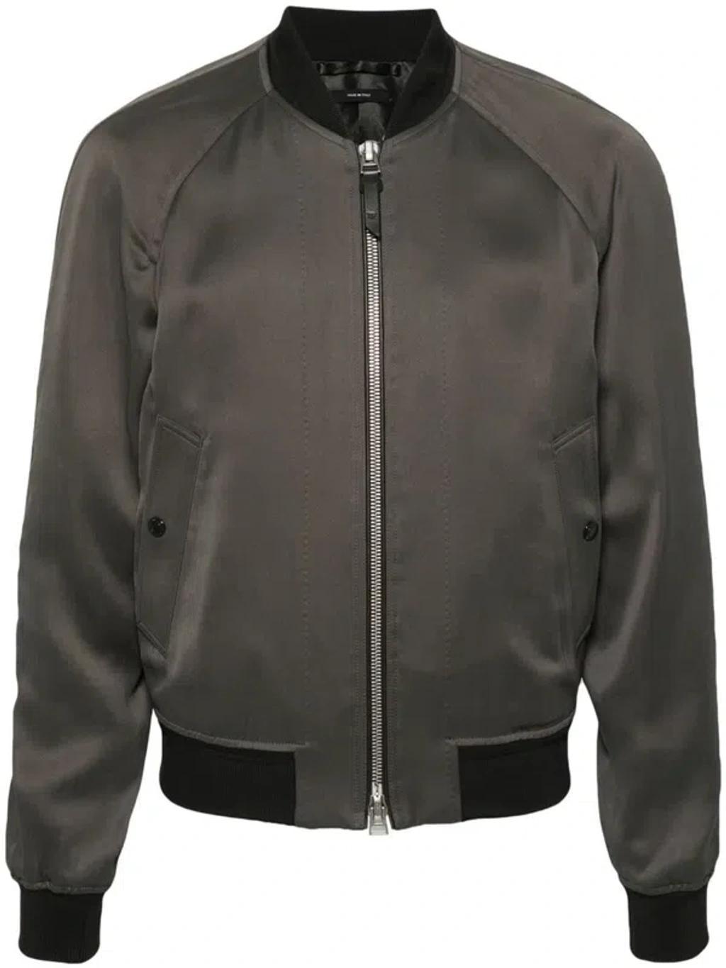 Outwear Bomber Clothing In Brown Product Image