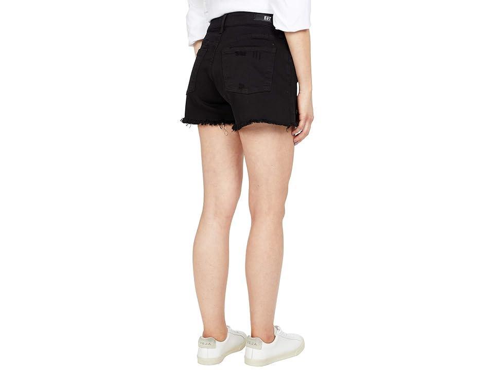 KUT from the Kloth Jane High-Rise Jean Shorts (Black) Women's Shorts Product Image