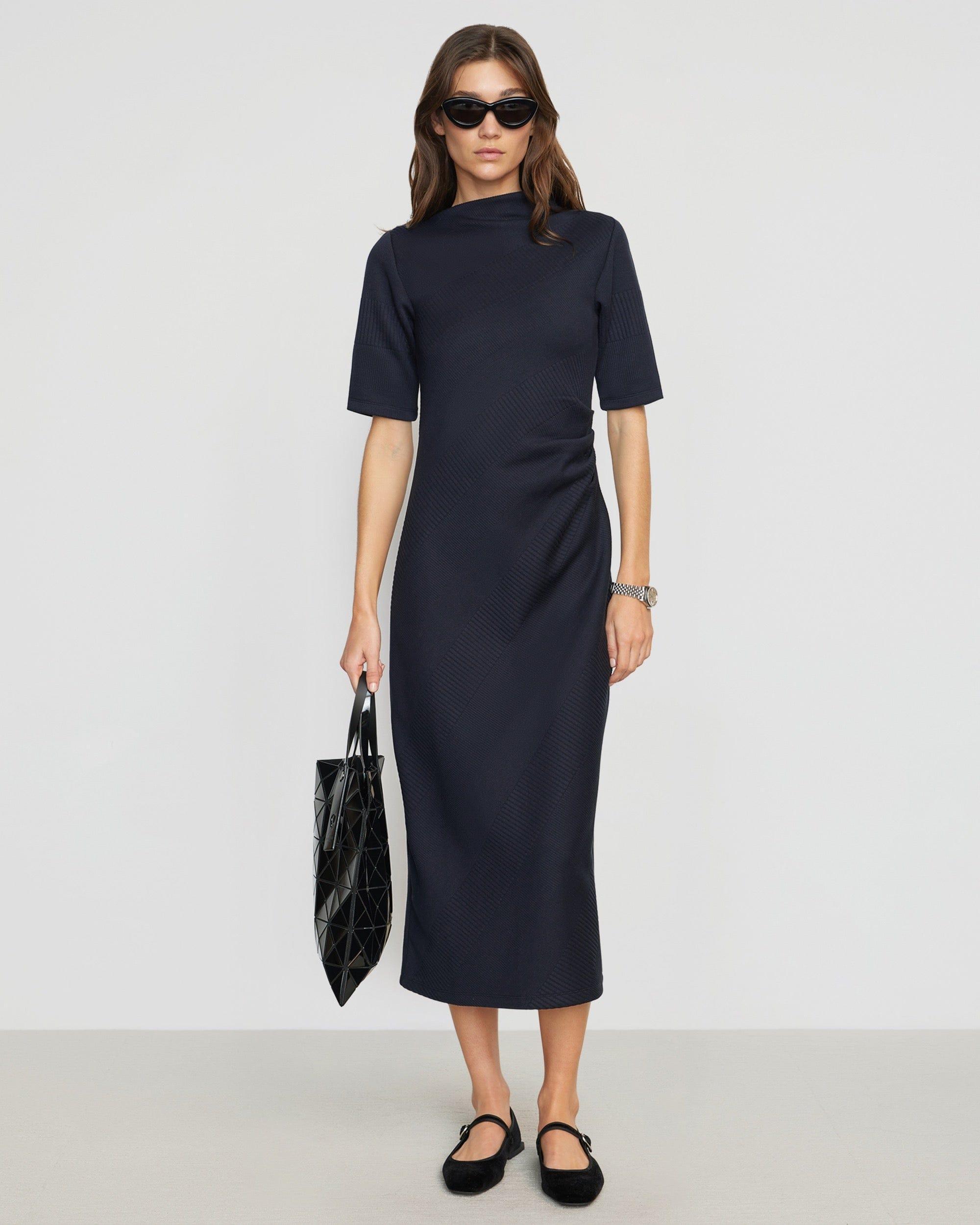 Evie Ribbed-Knit Jersey Dress Product Image