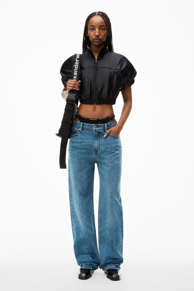 Mid-rise Jeans With Pre-styled Logo Brief Product Image