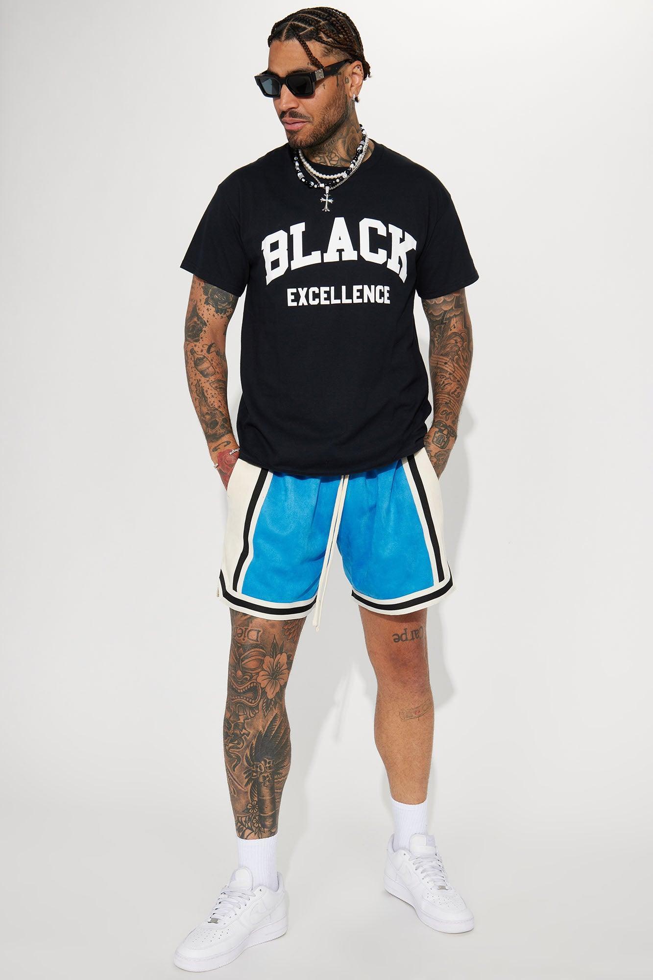 Black Excellence Varsity Short Sleeve Tee - Black Product Image