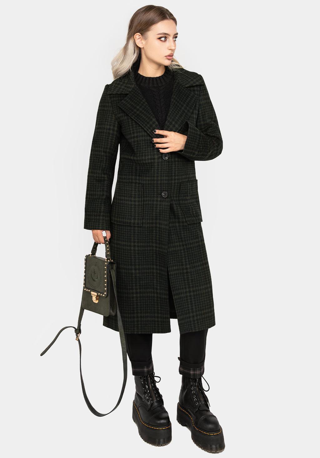 Jackdaw Check Wool Blend Duster Coat Product Image